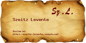 Szeitz Levente névjegykártya